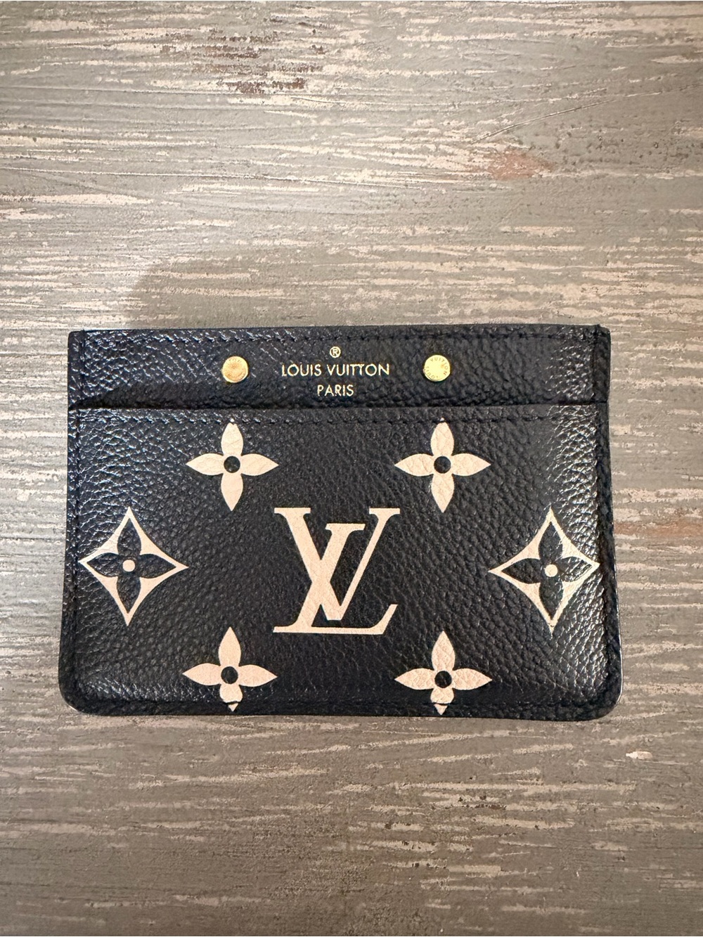 Louis Vuitton Black & Cream Monogram Card Holder - Picture 12 of 16